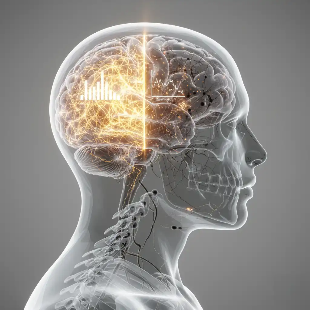 Brain fog vs aging comparison showing focus and memory differences, NAD+ IV therapy supporting brain energy